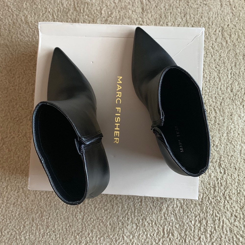 Black wedge Marc fisher booties